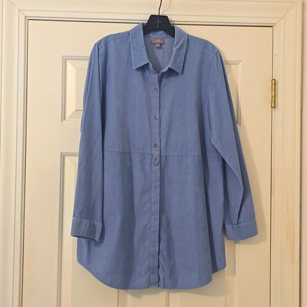 JJILL light Blue Corduroy Tunic size Large